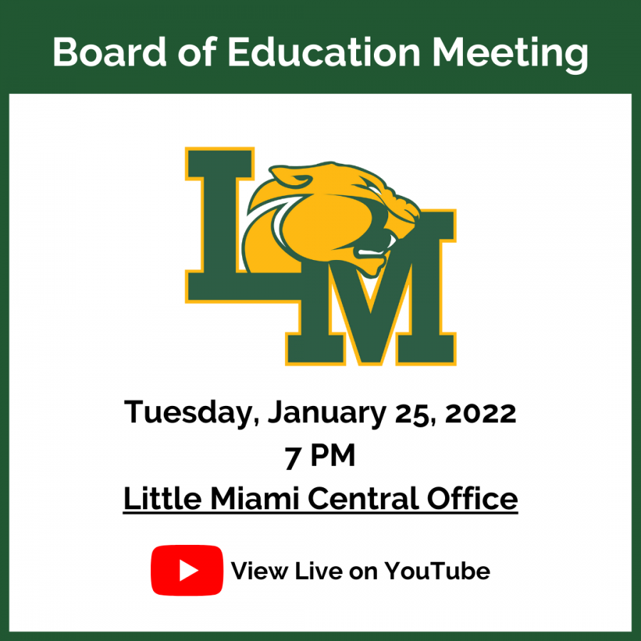 lm logo with information about january 25th board of education meeting